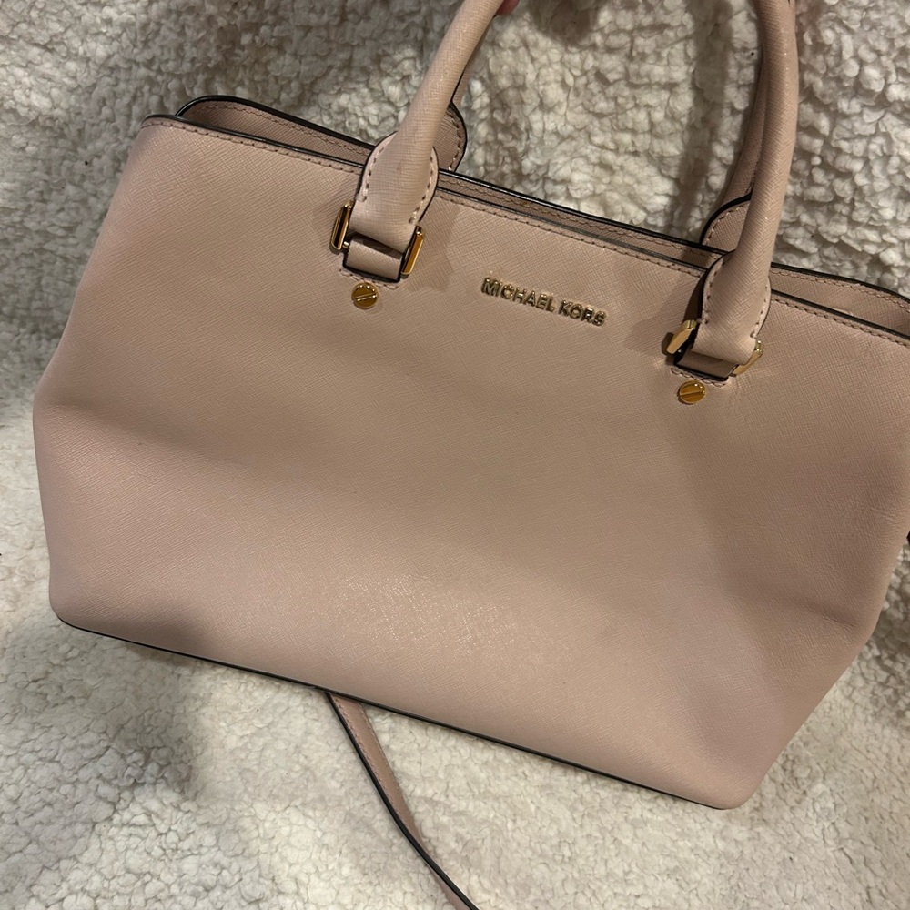 Michael Kors Pink Satchel Elegant Structured Design
